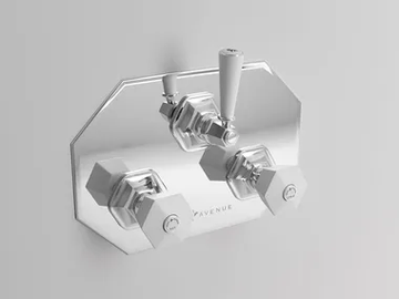 BIANCA - 3 hole shower tap with diverter with plate by Park Avenue - view 2